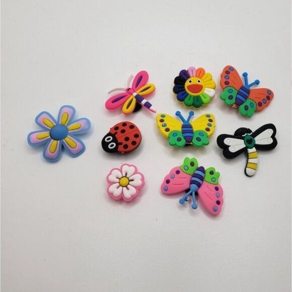 ladybug flower dragonfly  butterfly Jibbitz shoe pins charms - Picture 4 of 4